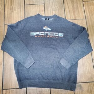 Denver Broncos Sweatshirt Crew Neck Pullover NFL Apparrel Football LG/XL